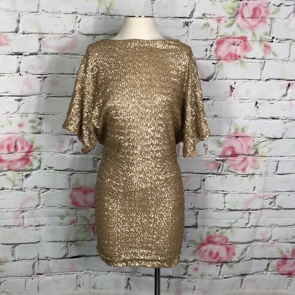 VENUS | Dresses | Venus Gold Sequin 
